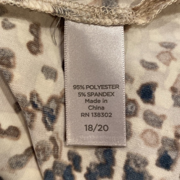 18/20 VIP Knits by Avenue  brown and tan top with full arms - NWT - Picture 7 of 8